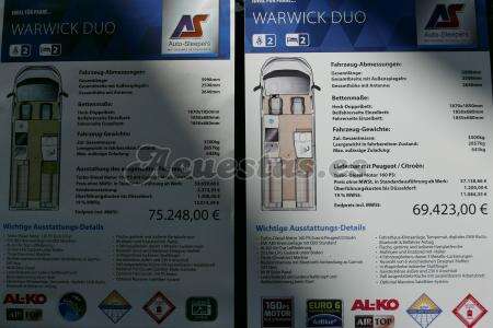 Auto Sleepers Warwick Duo