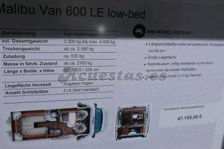 Malibu Van 600 LE low-bed