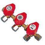 Llave de paso de gas de 3 vías