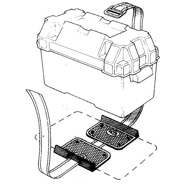 Soporte para baterias habitaculo caravana autocaravana - Ref. 81029