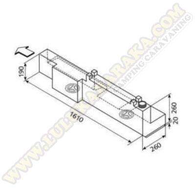 Depósito agua dcha. VW LT, Sprinter 1997-2006