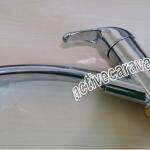 Grifo extensible automático mezclador plateado