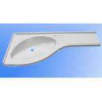 Lavabo a la izquierda con encimera