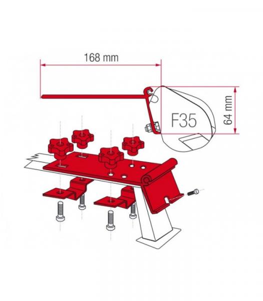 Kit standard sobre barras de techo