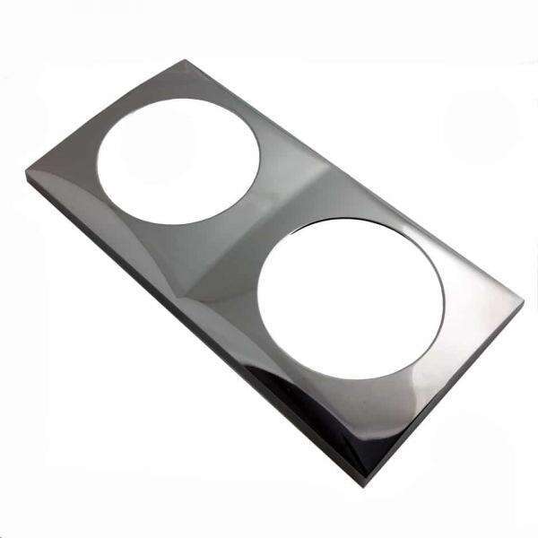 Marco embellecedor cromado 2 hueco berker