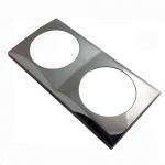 Marco embellecedor cromado 2 hueco berker