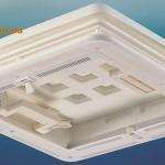 Claraboya doble 40x40 cassette blanca