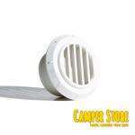 Salida de aire recta para calefacción. Blanca