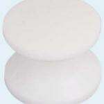 Boton roscado para cierre cajetin color blanco