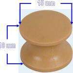 Boton roscado para cierre cajetin serie mini color gris