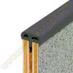 Canto T antigolpes semiperfilado gris oscuro 5 m.