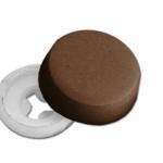 Tapón cubre tornillos con soporte 100 unidades bronce