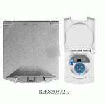 Toma electrica exterior gris oscuro