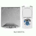 Toma electrica exterior gris claro