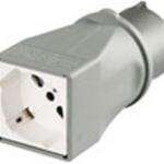 Adaptador clavija hembra schuko a macho cee 1pieza