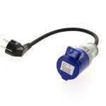 Adaptador Hembra CEE - Macho Schuko con cable