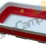 Barreño plegable SILICONA/PLASTICO - ROJO/BLANCO