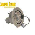 Bocana llenado de agua con tapón y llaves. Gris