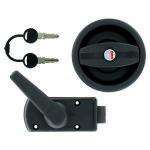 Cerradura puerta redonda 093 negra