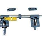 Barra para mesa extraible. Con apliques en gris