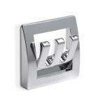 Perchero con tres ganchos cromado