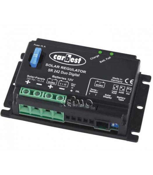 Regulador solar carbest sr242 duo digital 242wp