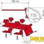 Soporte standard para toldo Fiamma F35 sobre baca