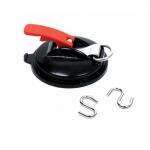 Ventosa de presión con anilla y ganchos