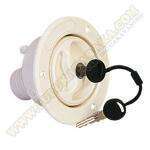 Bocana agua con tapón blanca con llave