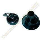 Bocana agua con tapón negra con llave