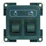 Interruptor luz + agua antracita