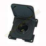 Toma 12V antracita con tapa y marco