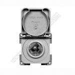 Toma 12V gris claro con tapa y marco