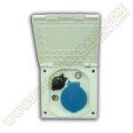 Toma exterior multiusos blanca