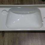 Lavabo recortable blanco 820x300