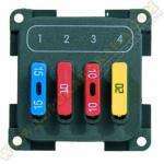 Módulo 4 fusibles CBE con marco