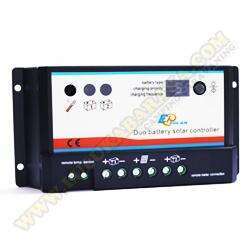 Regulador 20A 2 baterías (sin pantalla)