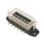 Soporte fijo para 6 fusibles con tapa