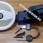 Cerradura puerta redonda 093 blanca