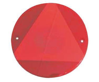 Triangulo catadiotrico rojo base redonda