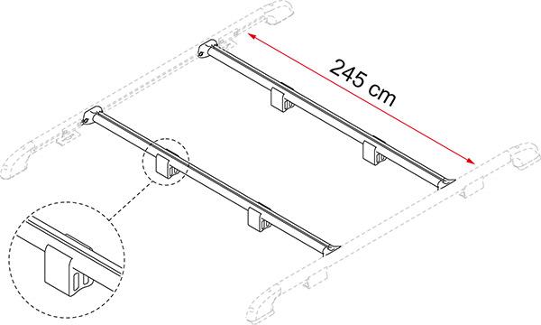 Fixing-bar rail