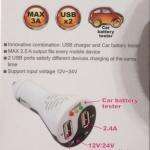 Conexión dos salidas USB+TEST batería