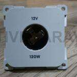 Enchufe tipo encendedor 12v color gris claro