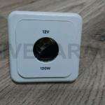 Enchufe tipo encendedor 12v con marco gris claro