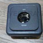 Enchufe tipo encendedor 12v con marco gris oscuro