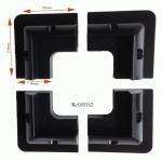 Juego cuatro soportes para placa solar negros Ref.85162