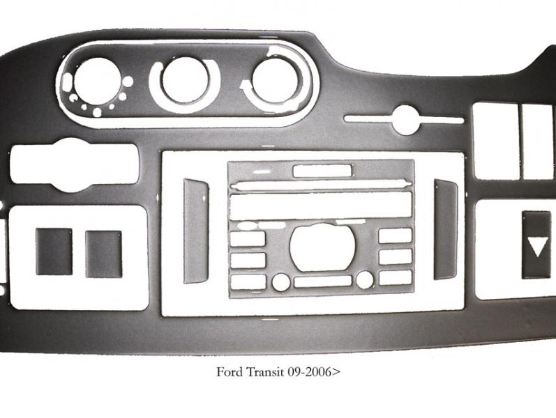 Kit dec. salpicadero Ford Transit autocaravana 09-2006> plata 21 piezas