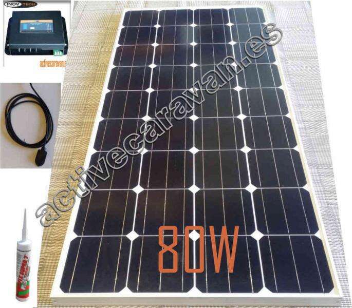 Kit Placa Solar Monocristalino 80W E-ESSENTIAL + ACC