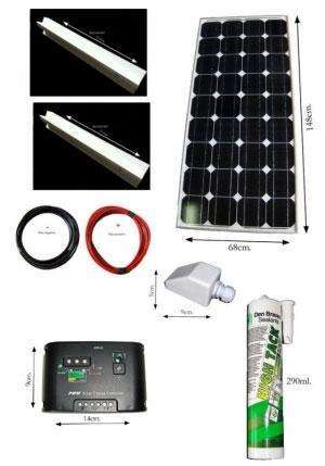 Kit solar 140W reg.10AH Ref.KIT140/10AHS