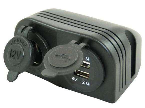 Módulo de superficie 12v + dos usb